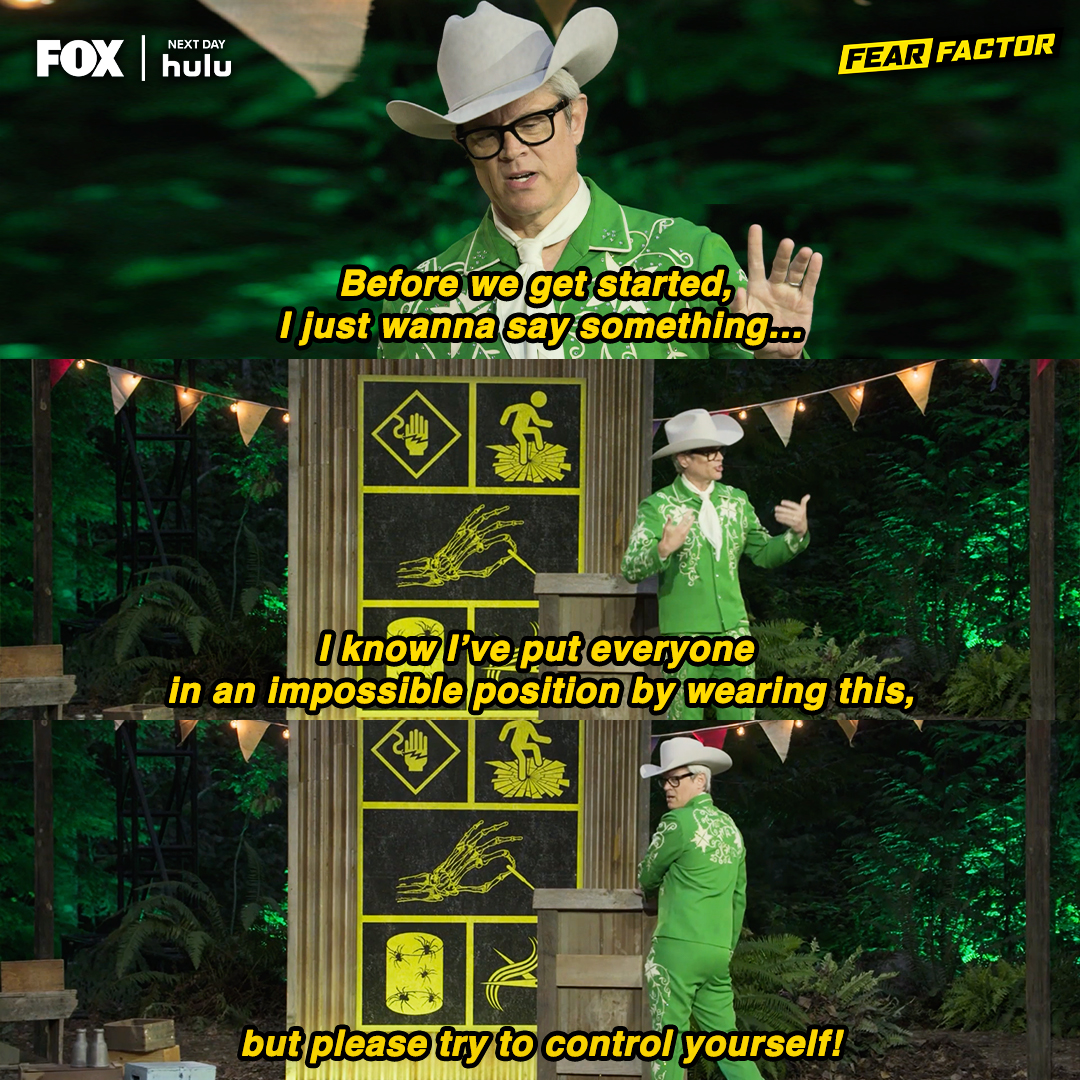 FearFactor's tweet photo. their pain = our gain 😈🤭🍿
the fan-favorite Pain Auction is BACK in #FearFactor: 48 Hours of Fear, hosted by Johnny Knoxville, streaming NOW on @Hulu! 👀⚠️ https://t.co/tyzfxTnx2p