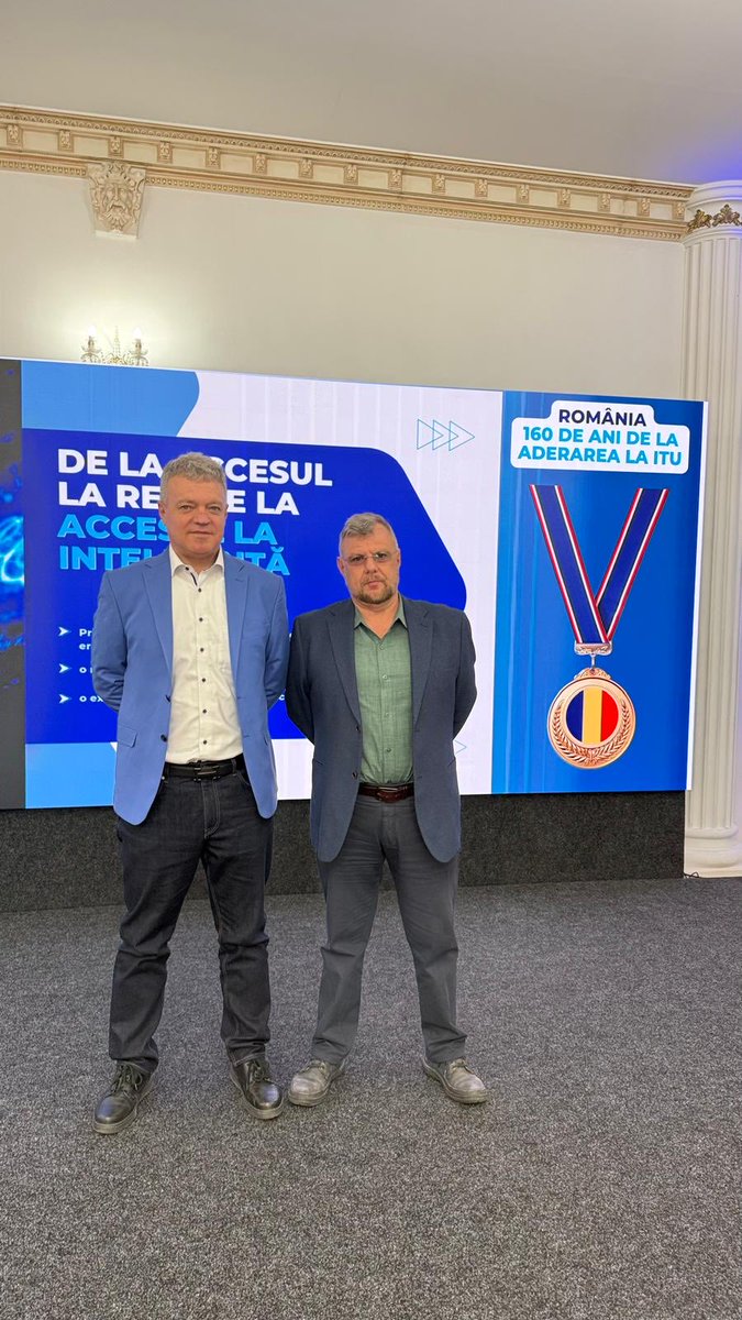 viktorvoiku's tweet photo. Am participat la conferinta “Ziua Mondiala a Telecomunicatiilor si a Societatii Informationale 2026”, unde tema centrala – “Cine accelereaza transformarea digitala a Romaniei in urmatoarele 1000 de zile?” – a generat discutii valoroase despre directii concrete. https://t.co/7D8myowFVt
