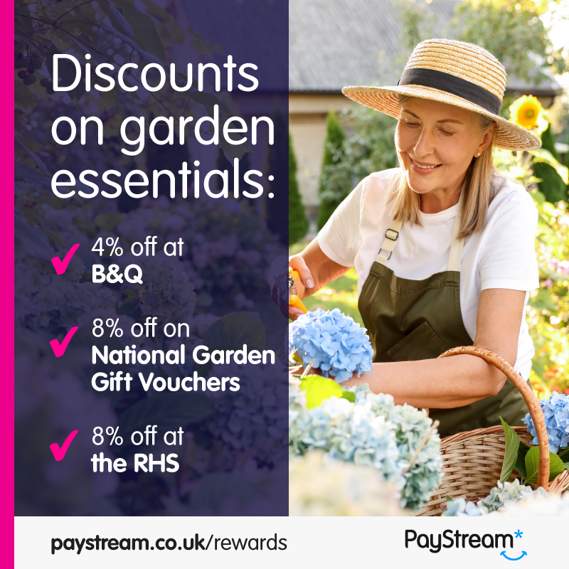 PayStreamLtd's tweet photo. Save on your home garden. 🌷 🌱 

PayStream umbrella employees could get access to discounts at some of the UK's best gardening supply stores.

Head over to our rewards platform to start saving. 👉 https://t.co/qXiXOdJOdJ

#UmbrellaCompany #ContractorRewards #Rewards #Contractor #Discounts