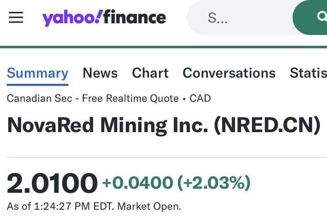 LtBob232's tweet photo. 🚨 THIS DESERVES ATTENTION

Copper demand NovaRed Mining Inc CSE: $NRED/ OTC: $NREDF keeps looking stronger to me while AI infrastructure, EV growth and electrification continue increasing future supply pressure globally. The company already controls 39,726 acres in British Columbia with confirmed 1,125 ppm Cu anomalies, identified 2 intrusive centers and modeled targets extending to 4,921 ft depth.

Then I saw The Northern Miner report showing the latest copper rally already created 23 billion-dollar copper mines worldwide. To me that highlights how quickly copper assets can gain value once the market starts pricing future shortages more aggressively.

NovaRed Mining already has:
- 1.670% Cu peak samples confirmed
- 85 line-km geophysics planned
- MetalCore AI-driven mineral evaluation
- Patent №19/680,101 exposure

The C$3.25-4.95 range still keeps appearing in bullish trader discussions.

Not financial advice. Charts don’t wait for permission.

https://t.co/5iApT8uJAg

$BIYA $AAPL