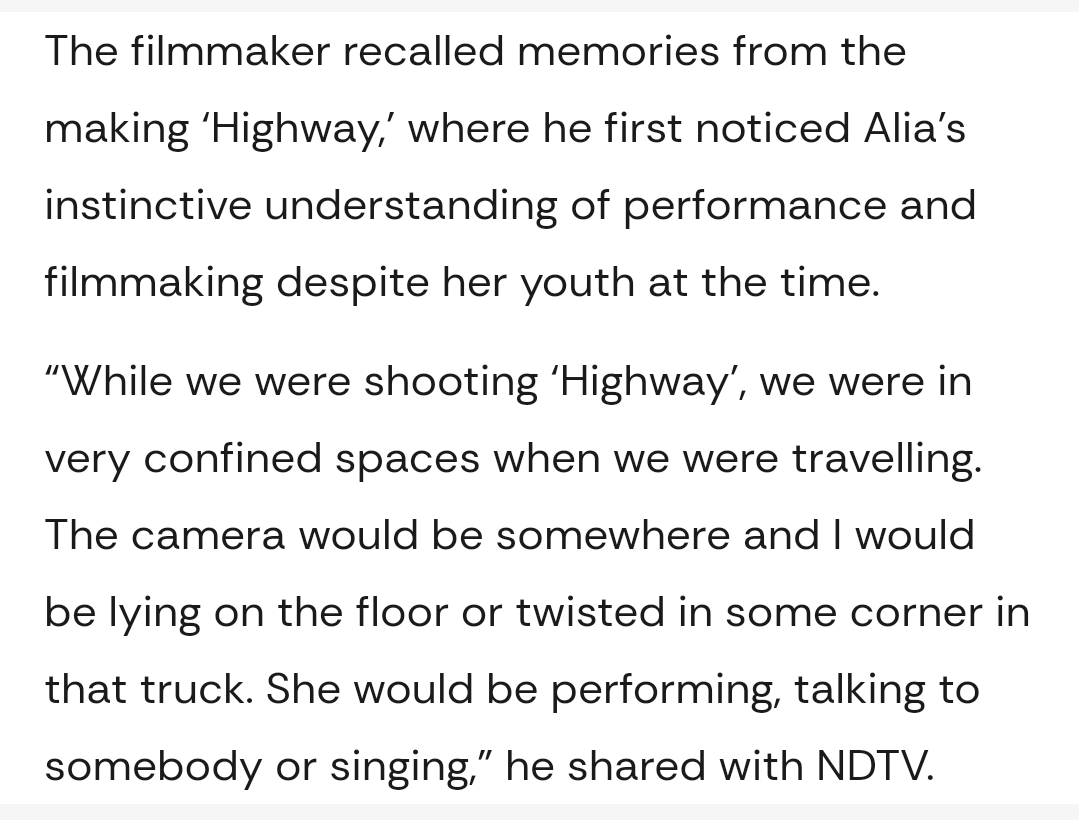 safeenafirdausi's tweet photo. Imtiaz ali said he is greedy as a director when it comes to working with actors like alia bhatt who are raw and vulnerable onscreen, he also at length praised alia as an actress and would like to collaboration with her again in future https://t.co/wobS1EkjOl