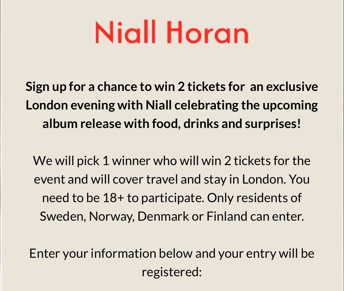 OT5Dailys's tweet photo. 🚨 Norwegian, Swedish, Danish and Finnish Lovers 🇳🇴🇸🇪🇩🇰🇫🇮

You can sign up for your chance to win 2 tickets to the exclusive London Dinner Party event! The prize includes travel and accommodation for the lucky winners!

Link to enter:

https://t.co/vFhw5bxaXZ https://t.co/Jk9TDy2jwF