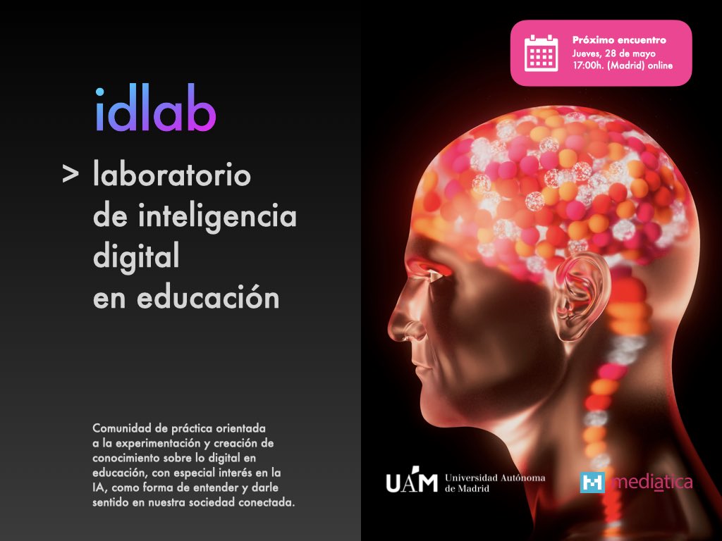idlab_mediatica's tweet photo. Este jueves 28, a las 17:00h. (Madrid), nuestra sesión de mayo nos llevará a analizar un informe que aclara lo que de verdad importa a la hora de elegir modelo de IA más allá del ruido mediático; si quieres participar escribe un DM #idlab #personalizacioneducativa https://t.co/HwEmCwEUhL