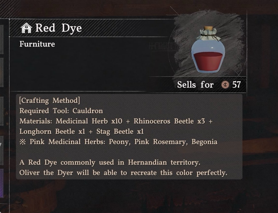 GeraltOfTotnes's tweet photo. ‼️Red Dye‼️

In a home in the Northern part of the village of Thalwynd  you’ll find this bottle of Red Dye on the shelf.🙏

#CrimsonDesert 🫡⚔️ https://t.co/MJjQGUnFS3
