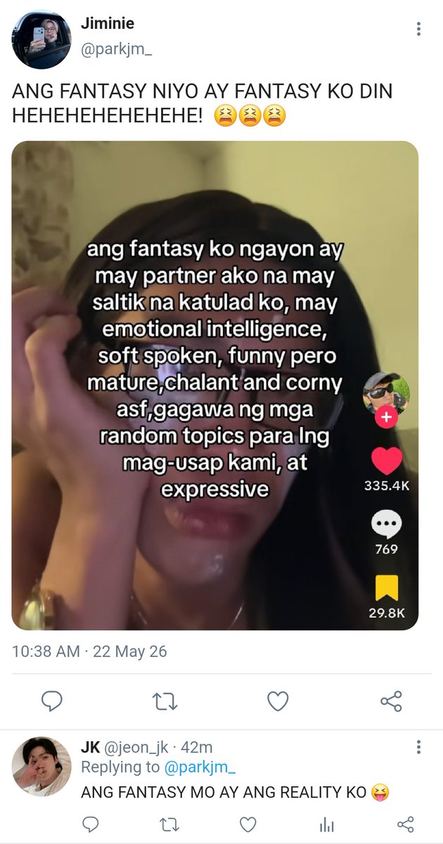 iannakook97's tweet photo. — TORPE

a short filo #jikookau where everyone knew jk was painfully torpe when it came to jm tipong kahit simpleng react sa selfie, inaabot pa ng oras kakaisip. but one random night, jm starts posting tweets that sound a little too personal…and suddenly, jk can’t stop replying. https://t.co/XO1dAjhbx4