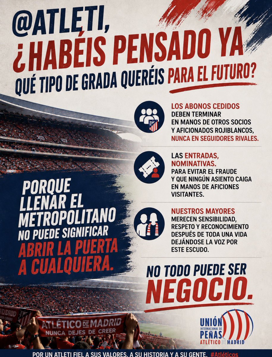 Unión Internacional de Peñas Atlético de Madrid tweet media