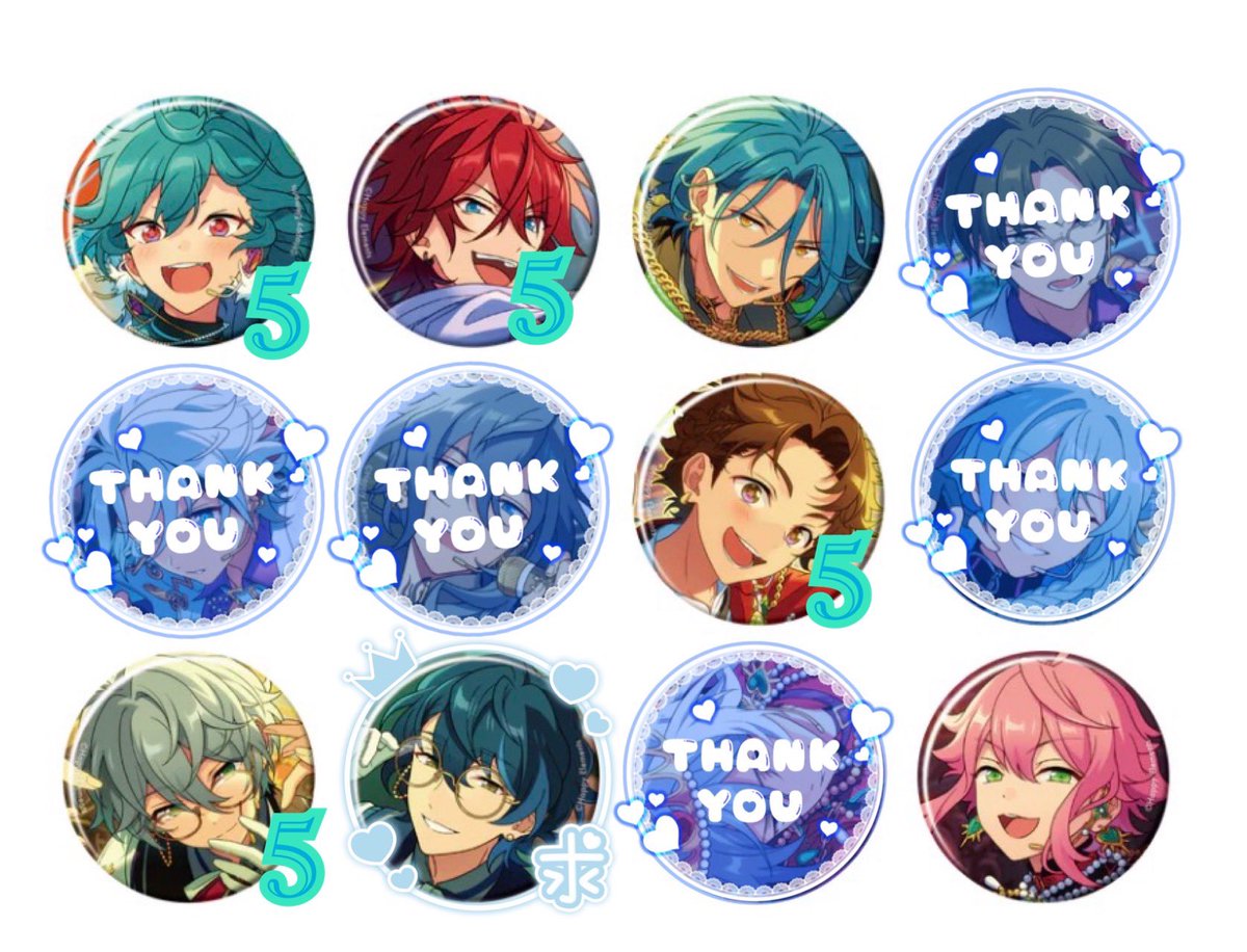 doragati_0703's tweet photo. 【交換希望】あんスタ コレクション缶バッジ コレ缶 May 2026 idol 交換

譲→ライカ 燐音 HiMERU 光 カンナ 桃李

求→同種つむぎ

アニメイトにて10BOX予約予定

＊☆5は☆4同数〜含む交換のみ
＊郵送交換希望
＊お声がけが多い場合はお返事にお時間を頂く場合がございます。 https://t.co/W2gFMGM42p