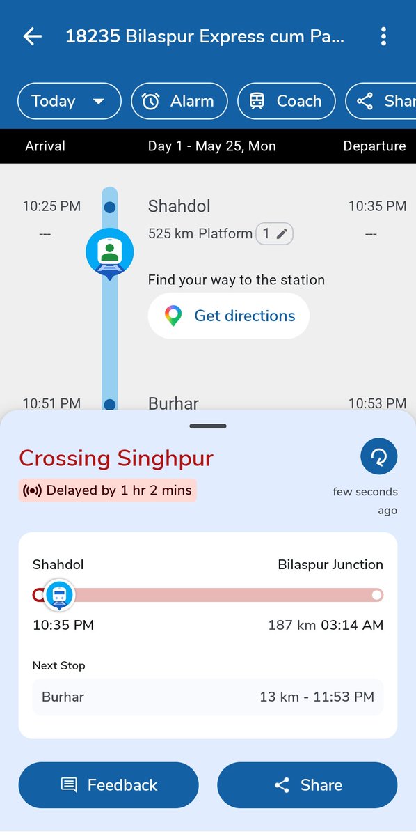 UMESHSONIIND's tweet photo. @RailMinIndia @RailwaySeva why train is getting delayed and unnecessary delay at some station https://t.co/aR6B03WIGV