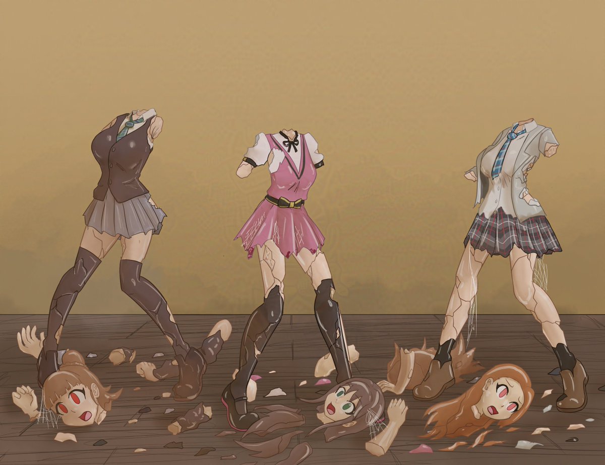 NotMythkaz's tweet photo. Commission
(Adult) Rin Shibuya, Iori Minase, and Nao Kamiya from Idol master Turned into glass statues. With alts having them broken and/or forgotten.
Not something I personally enjoy, TBH But well, my motto is "I'm paid to draw, not to think/judge" Enjoy if you are into it(?) https://t.co/YlgIUm1nEX