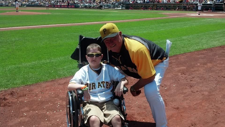 sdurian's tweet photo. 12 years ago today Jax got to go onto the field before the @pirates game during player introductions. Although he passed just 2 months later, I’ll never forget the kindness that @ClintHurdle13 shared with him and my wife.Clint made sure to get Jax smiling as he gave him xtra attn https://t.co/SukKZ0peaB