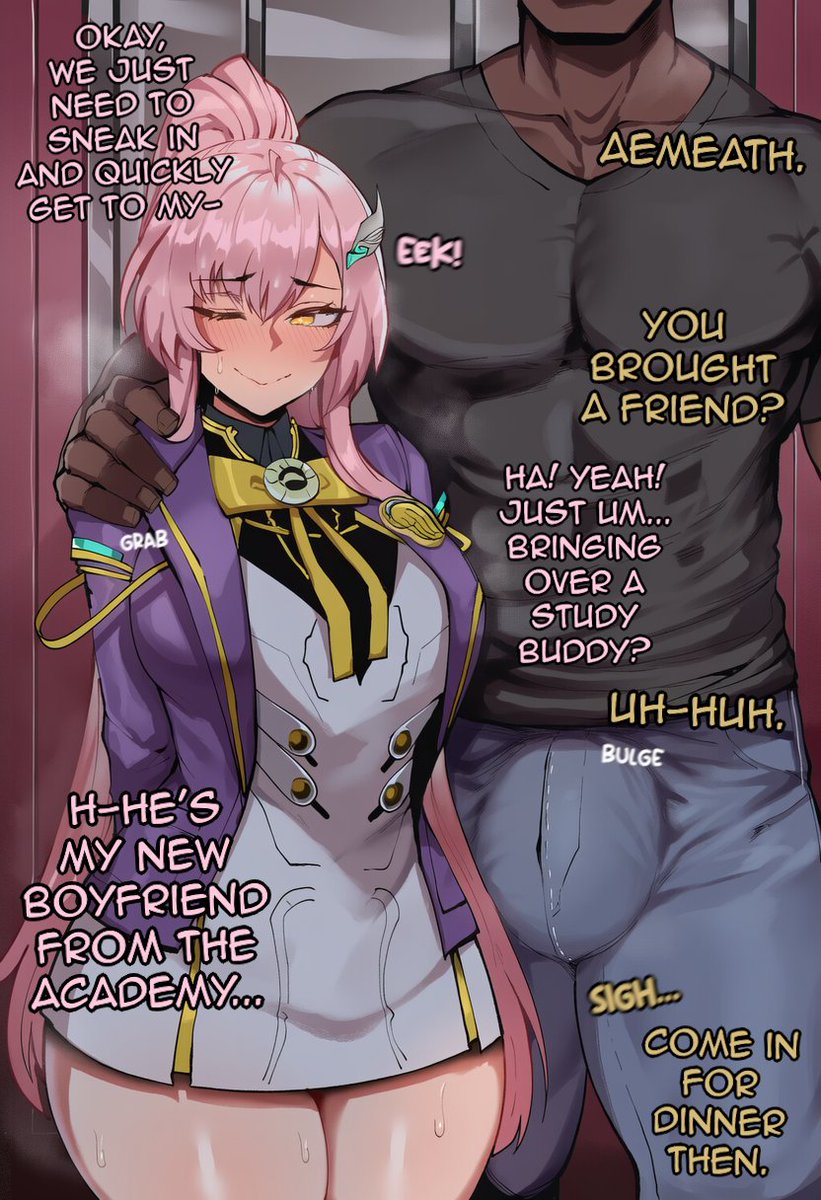 AnhCayAI's tweet photo. Aemeath brought over her new boyfriend from the academy! Rover doesn't seem too happy with it (or maybe she is~?)

1/2 https://t.co/SD2hRUppof