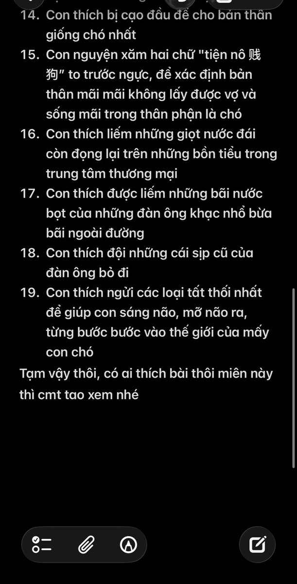 bosstimslv99's tweet photo. Bên TQ tụi súc nô có đọc bản thôi miên tuyên bố mỗi ngày, chúng nó đọc trước khi ngủ hoặc mỗi sáng sớm, tụi mày cứ đều đặn đọc đi, cài đặt não của tụi mày là một con chó thèm scat piss và tinh trùng đàn ông
Ai muốn t viết tiếp thì cmt nhé https://t.co/w2HasiEnWr