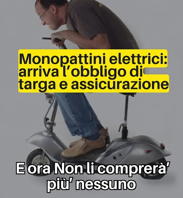 viaggrego's tweet photo. #Targa , #Casco , #Assicurazione per i #Monopattini #Elettrici ...ma cosi' #Non li #Comprera' piu' #Nessuno...da Subito un #calo del 50% nelle #Vendite ! Leggi Qui:
https://t.co/Jpc7siQylc https://t.co/iutplnvu9X