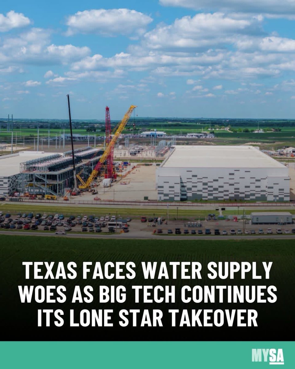 ClaytonTuckerTX's tweet photo. Texas is staring down a water crisis, but the Tech Barons want even more.

More data centers mean more pressure on our water, our grid, and our communities.

Texans should not have to sacrifice basic resources so billion-dollar corporations can expand faster.

Sign our petition to protect our water supply >>

https://t.co/pnJDHSnM3X

#Texas #WaterCrisis #AIDatacenters #ProtectTexas