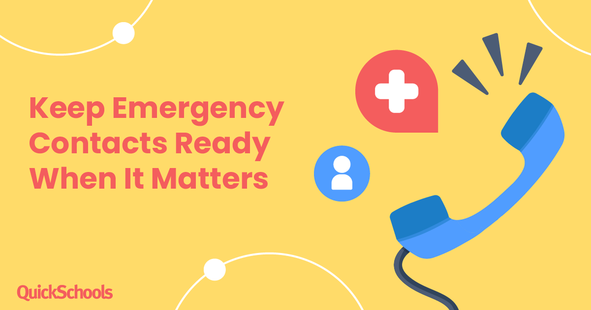 QuickSchools's tweet photo. When urgent situations arise, quick access to the right information matters. QuickSchools helps schools keep emergency contacts organized, current, and easy to access. 

Visit https://t.co/8LDB2LEjBd to get your free trial today! https://t.co/f6dn3zgw6M