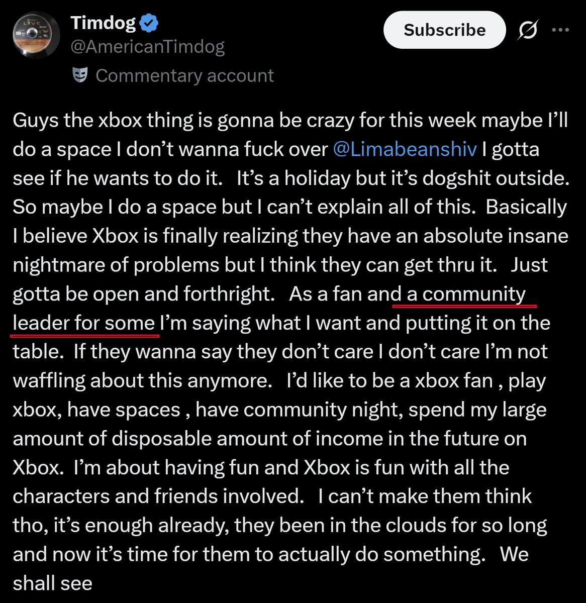 James tweet media