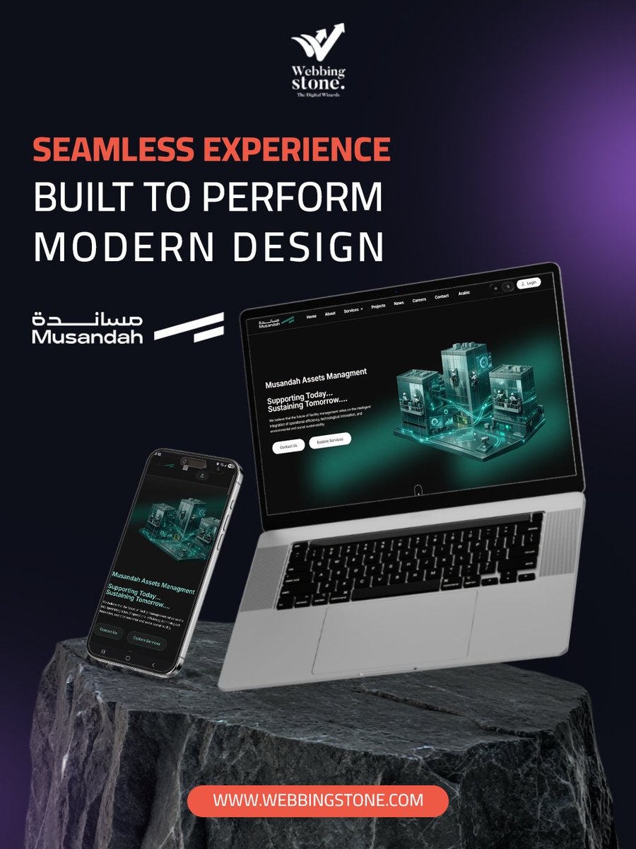 WebbingStone's tweet photo. Your website is your first impression- make it unforgettable. 
We built a seamless, high-performance website that looks stunning on every device. Modern design. Smooth experience.
🚀 Ready for a website that works as hard as you do? 👇 Visit us at https://t.co/5BOJI1AB1B https://t.co/KkO9tQ6QBi