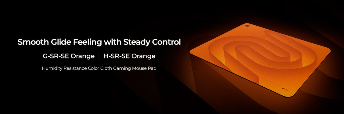 ZOWIEbyBenQ's tweet photo. Introducing G-SR-SE Orange(L) / H-SR-SE Orange(XL) Mousepads

Built with ZOWIE’s exclusive surface and base materials, both models deliver a smooth glide feel with stable stopping power for precise aiming.

This new color design also carries the latest improvements in humidity resistance and durability, while maintaining the signature surface and structure for consistent performance.

Availability:
US - Jul
Pan-EU - Aug
For other regions, please stay tuned to ZOWIE local pages for the latest updates.
Learn more:
470 x 390 mm
https://t.co/qjHs3HgpaO

500 x 500 mm
https://t.co/LIMi1moQxe