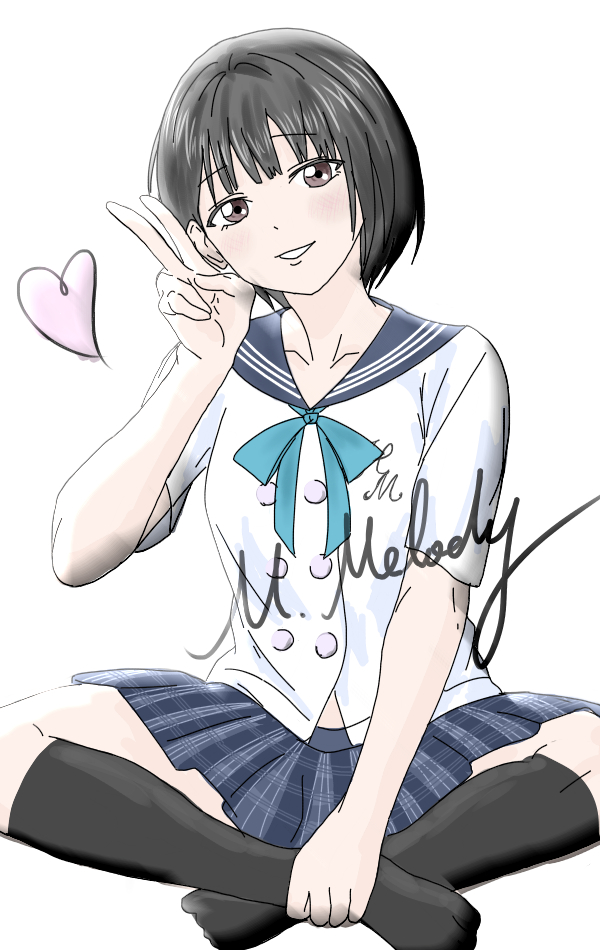 Nagisa__Melody's tweet photo. 美人は描きにくい
#ブルリフ #BlueReflection https://t.co/nJByUUFvM3