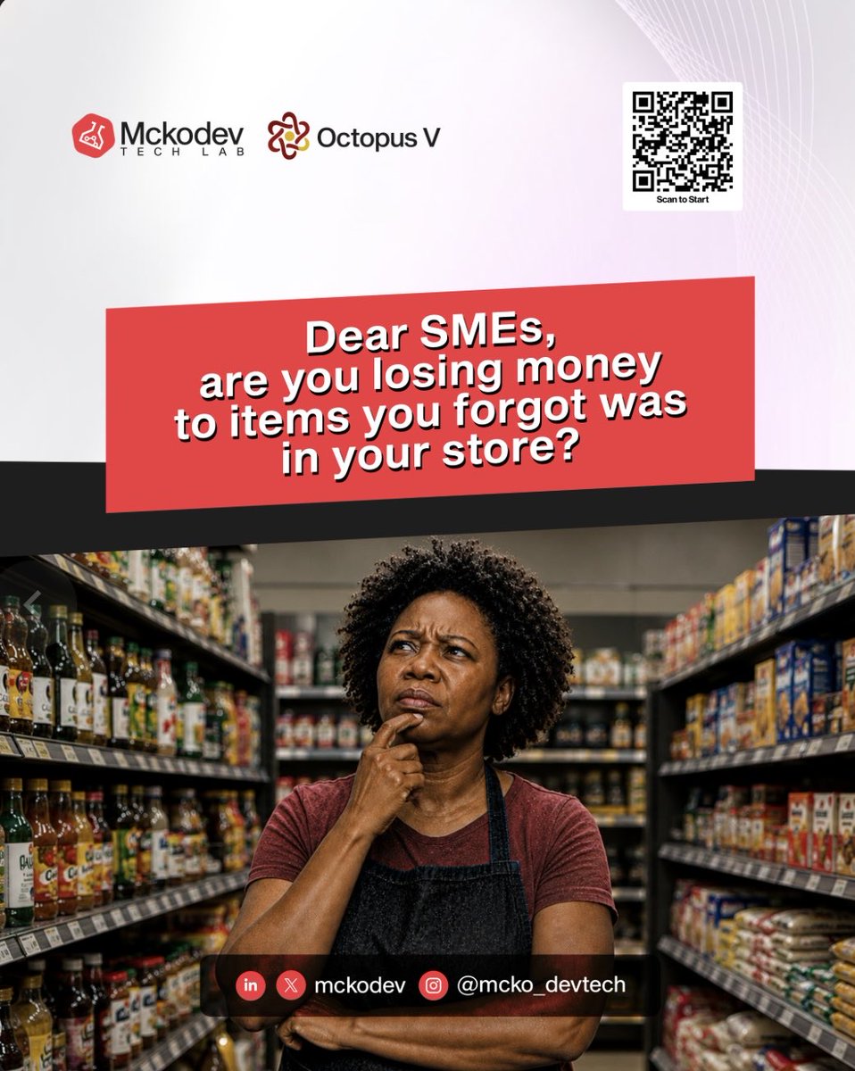 mckodev's tweet photo. Low sales aren't the only profit killer. Expired products, forgotten stock, and empty shelves drain your cash.

Smart inventory tracking cuts waste and prevents stock-outs. 

Get started with OctopusV today!.

#SME #InventoryManagement #SmallBusiness #lagos https://t.co/iCT5vb8kx6