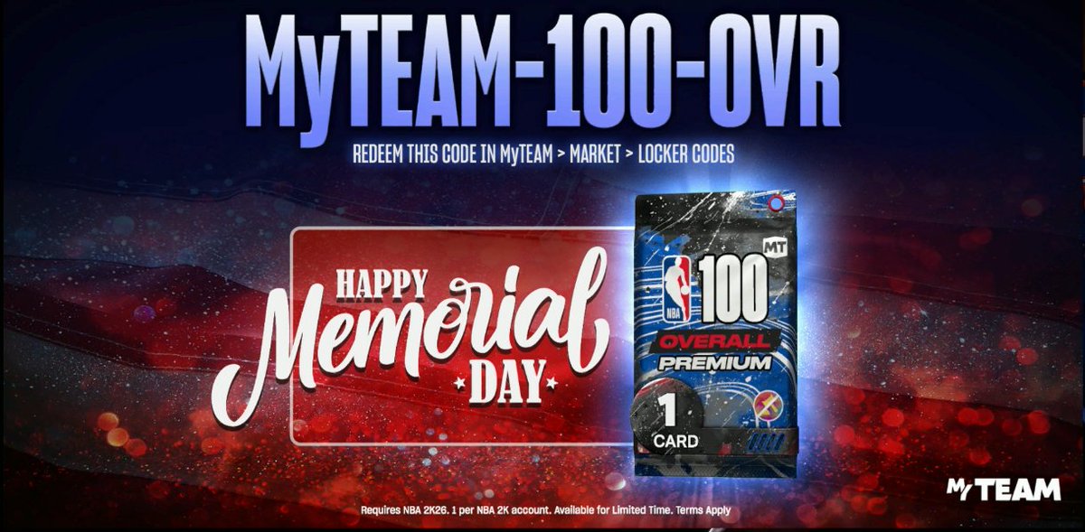 nba2kio's tweet photo. 💎New Locker Code for a 100 OVR
MyTEAM-100-OVR https://t.co/lM39ncBS9t