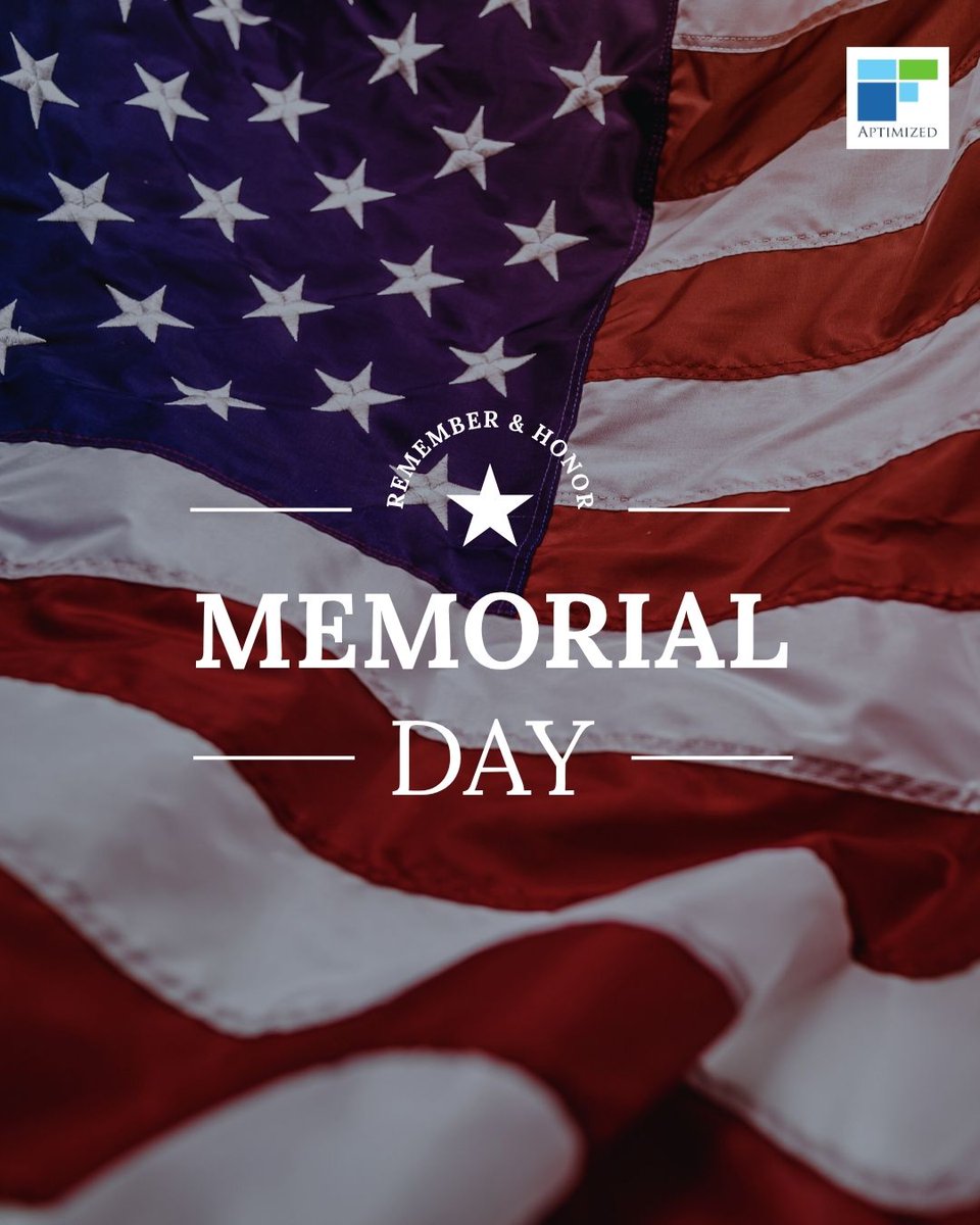 aptimized's tweet photo. Aptimized honors the courage, sacrifice, and legacy of our fallen heroes this Memorial Day. We remember and thank those who served our nation selflessly. 🇺🇸
#MemorialDay #HonorAndRemember #NeverForgotten #Aptimized #MemorialDay2026 #Heroes https://t.co/lJLNSD0aGl