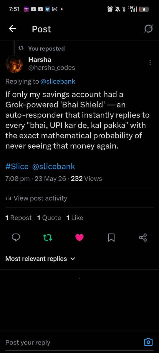 Harsha tweet media