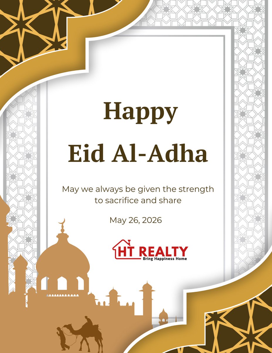 htrealestate's tweet photo. Wishing you and your family a blessed Eid al-Adha. 
#EidAlAdha https://t.co/ZTuRdpFJCV
