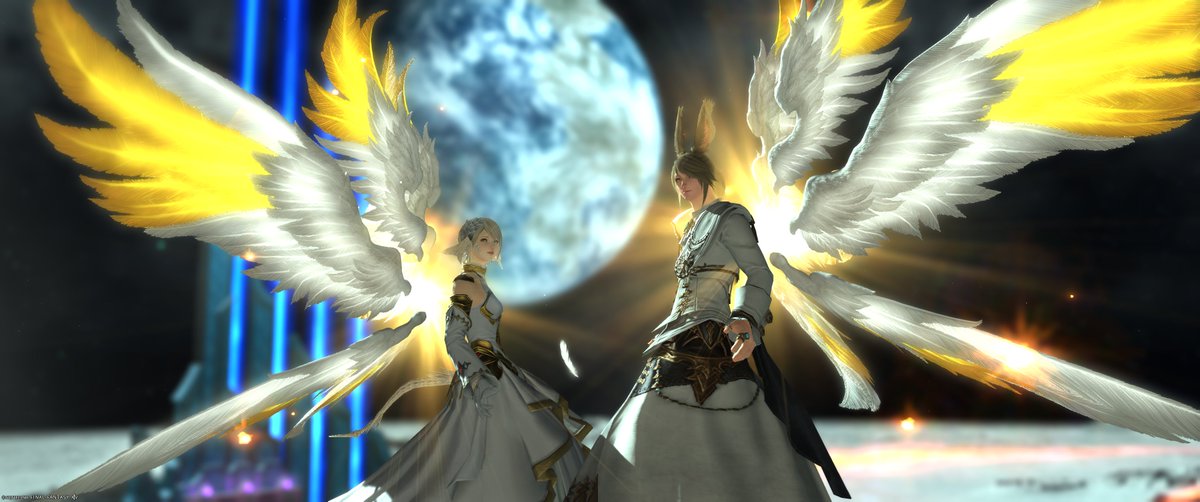 I_N_M_FF14's tweet photo. 羽コンプリート！！！！
トーマスの羽がなかなか取れなかったけど、最後はロット98で勝利🙂 https://t.co/mYO4tJZCnx
