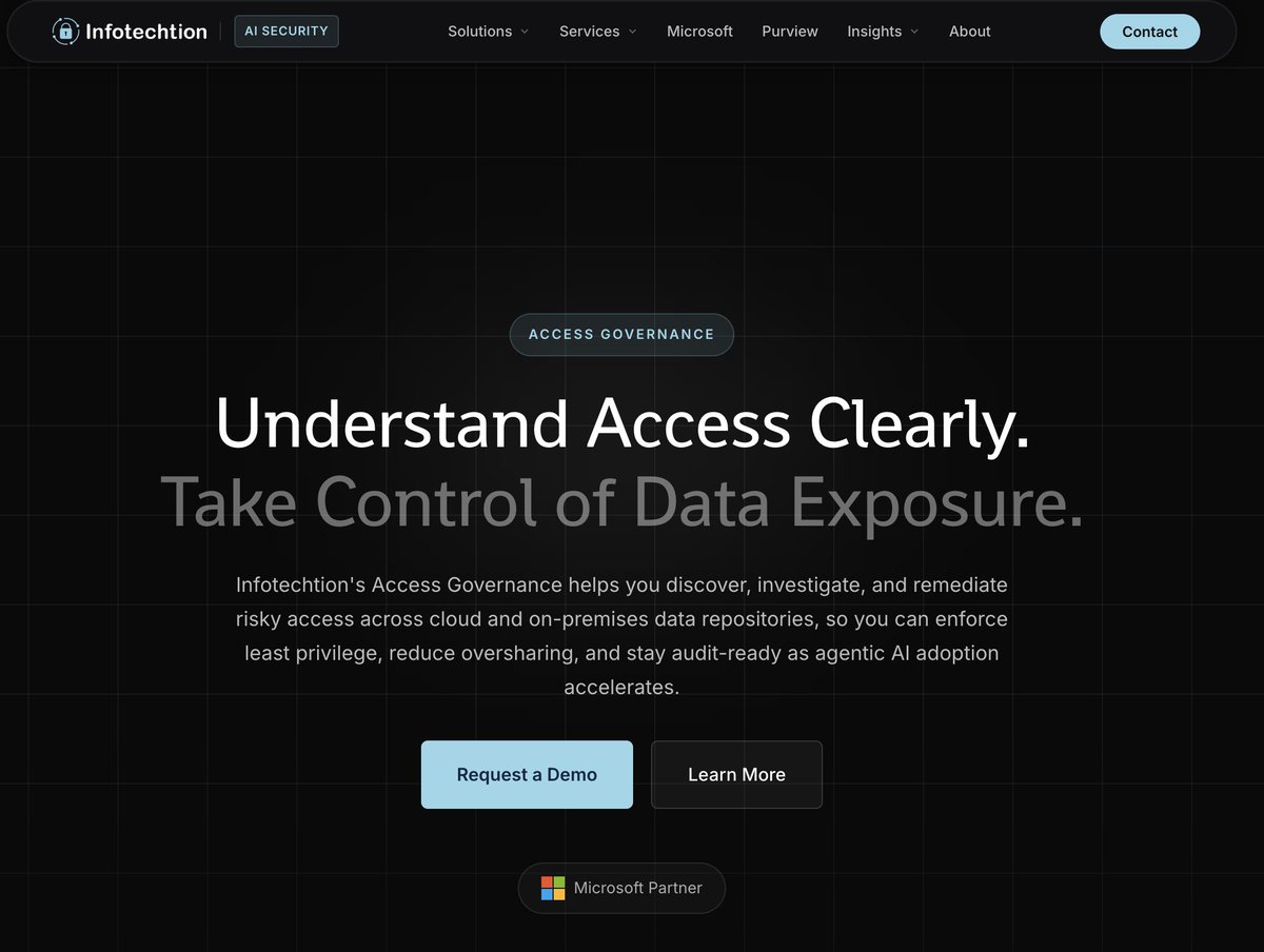 infotechtion's tweet photo. 🔷 Access Governance 
When organizations think about data risk, they often focus on the data itself. But access is just as important. Access governance matters: it helps answer who should have access to which data. Learn more 
https://t.co/Y3JB9aAvCH https://t.co/pg2NsZXYXG