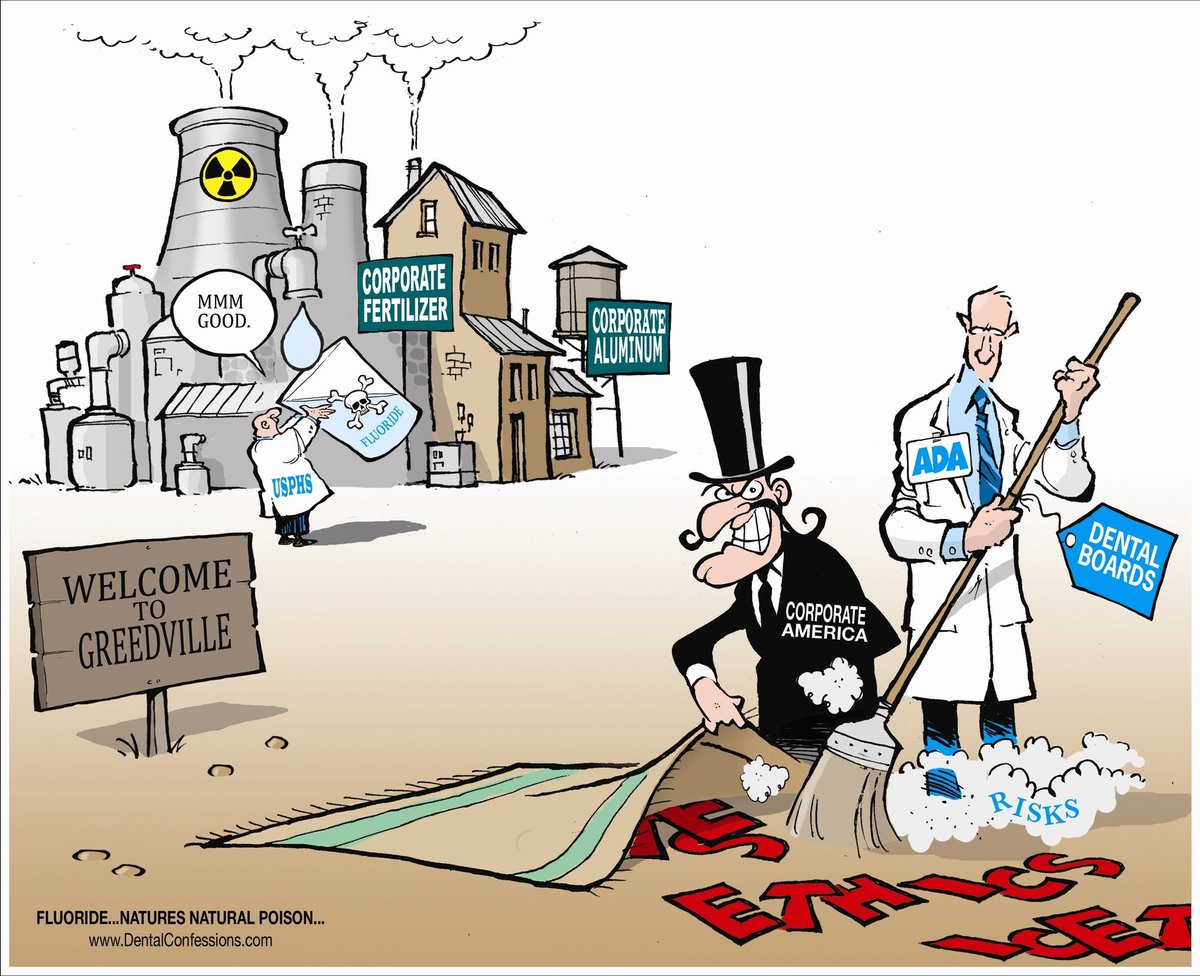 thelovelybrenda's tweet photo. While Corporate Fertilizer and Aluminum plants produce toxic fluoride waste, the ADA and 'Corporate America' are busy sweeping ethics &amp; risks under the rug — and calling it dental health.
Nature’s natural poison, rebranded as medicine. Who’s really benefiting? https://t.co/L4qx2yjpiY