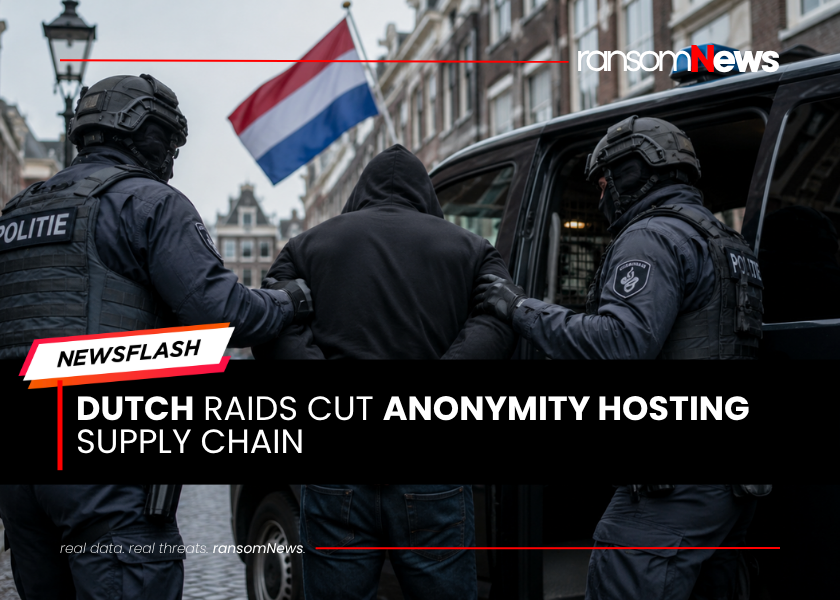 ransomnews's tweet photo. ⚠️ Dutch raids cut anonymity hosting supply chain

#FIOD arrested two suspects and seized servers, storage systems, domains and IPs tied to cybercrime, disinformation and Russian sanctions evasion.

🔗 read more: https://t.co/1AibwONOrd

#ransomNews #cybersecurity https://t.co/osFLOJYuYQ