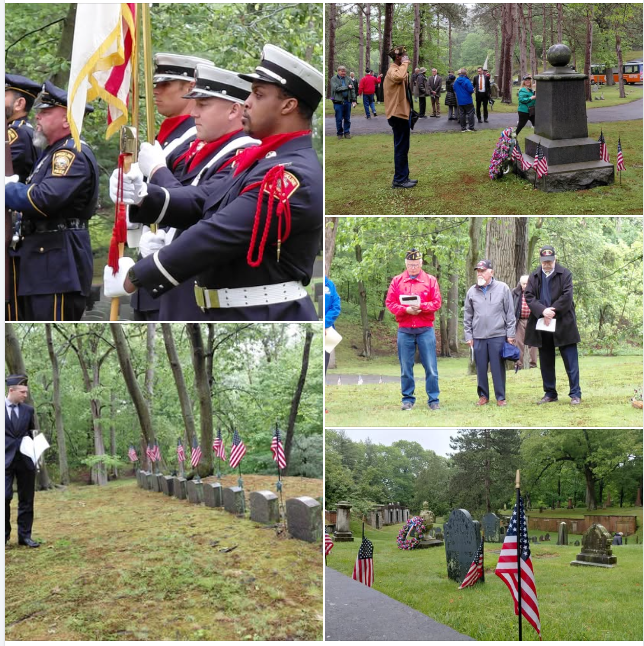 JohnVanScoyoc's tweet photo. Brookline's Memorial Day observances began at the Walnut Hills Cemetery, then proceeded to the Walnut Street cemetery with its Revolutionary War graves. Ceremonies culminate at 11 AM at Town Hall, followed by a collation at the veterans post. https://t.co/Y1RS3GCdAx