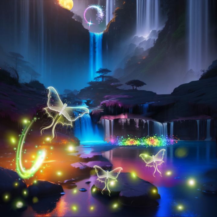 Capsurlart's tweet photo. Art of the Day! "Magical waterfalls". Buy at: https://t.co/cNuOqvSOMk https://t.co/RLLqySR59Z