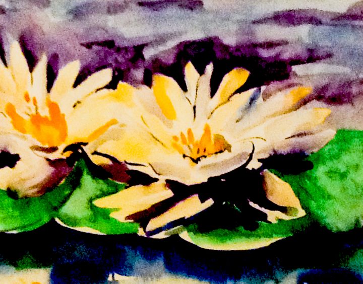 shininglightga1's tweet photo. Art of the Day! "Water Lilies, water color". Buy at: https://t.co/zZ7U83aFVY https://t.co/qyQwUwfiVG