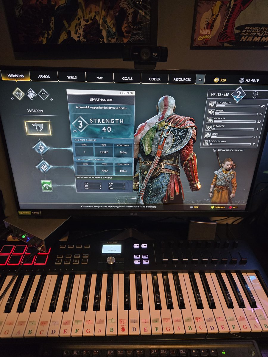 nufftalon's tweet photo. Playing God of War on PC finally. Amazing game. I did play it on ps4 before but got stuck and it was lagging bad. https://t.co/2arnsoyJyd