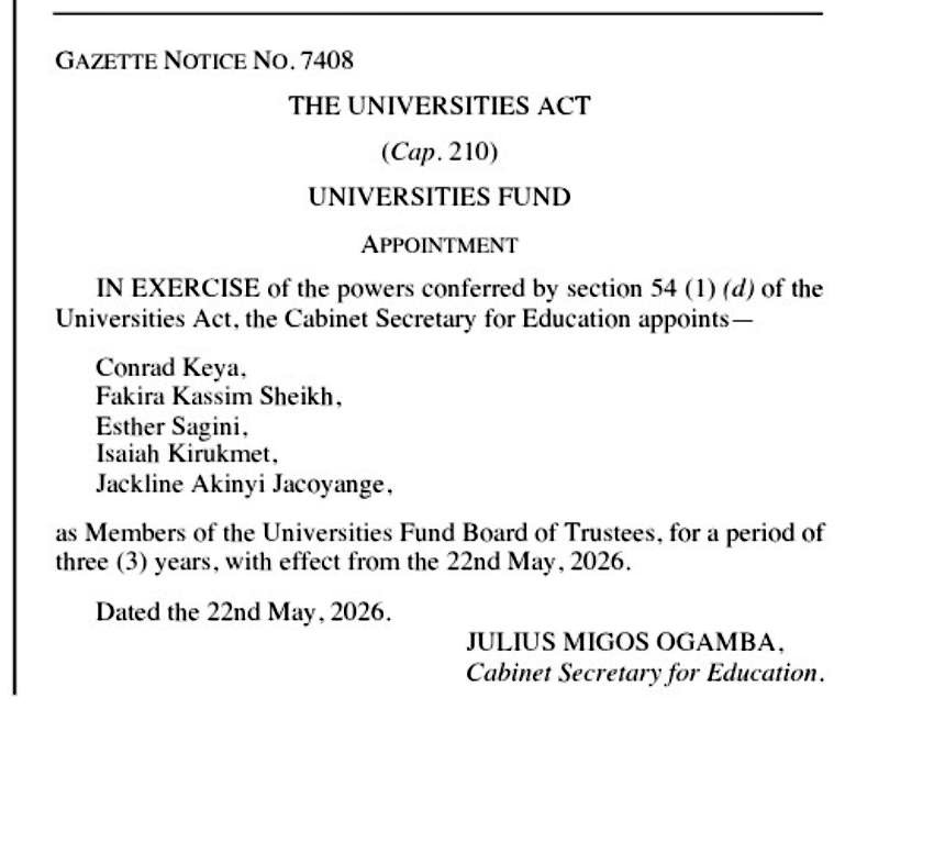 KakamegaVoices's tweet photo. Transformational leadership is anchored on discipline&amp; relentless effort
Congratulations to @Conradokeya  our Board Chairperson, on his appointment to the Universities Fund Board of Trustees.
A well-deserved recognition of exemplary leadership and dedication to public service. https://t.co/wUDiKCBOis