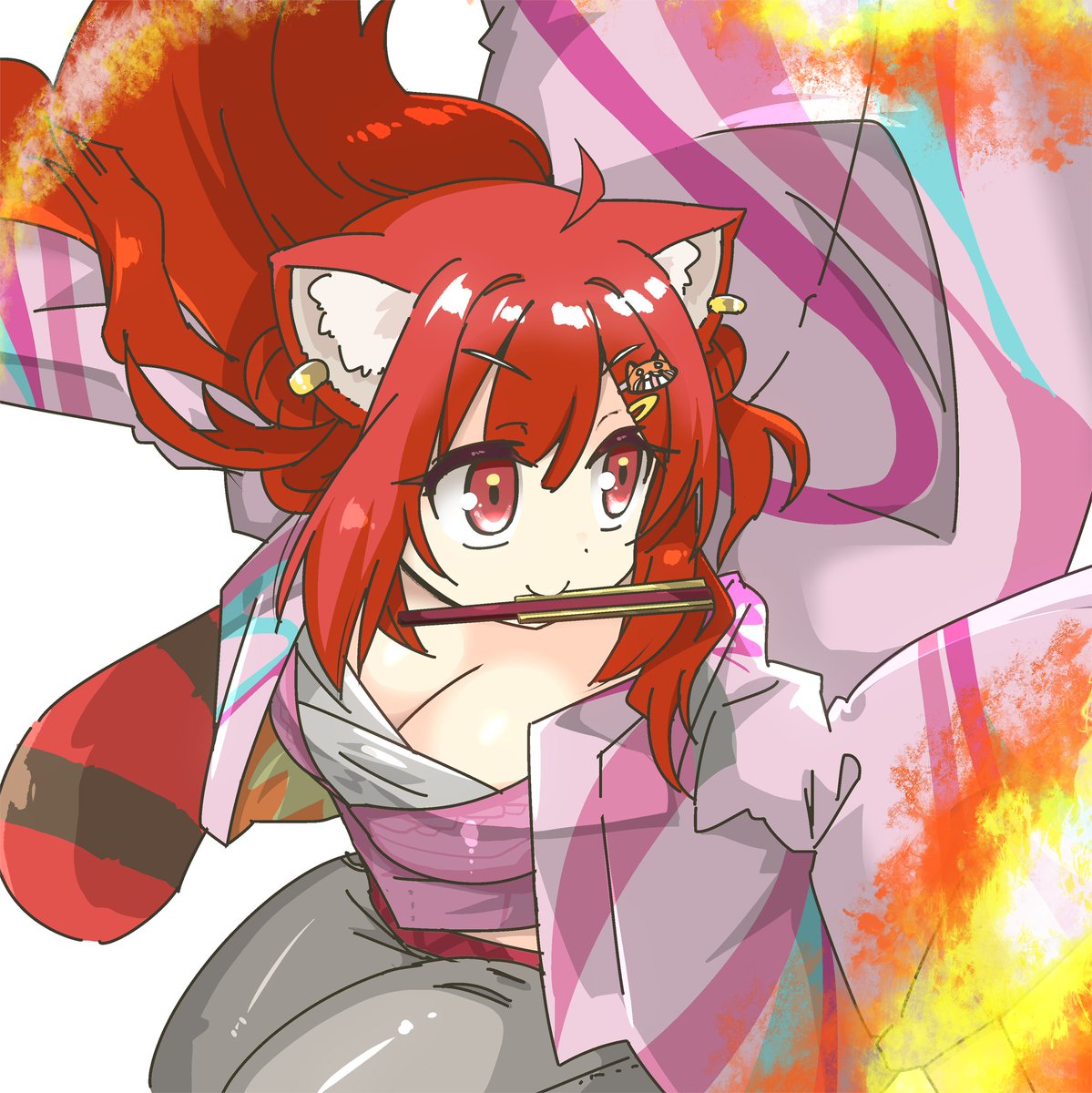 「#ラトアート 舞コスぷてち! スト6配信の楽しそうにプレイしてくれてるの好きです」|観城はるか＠skeb募集中のイラスト
