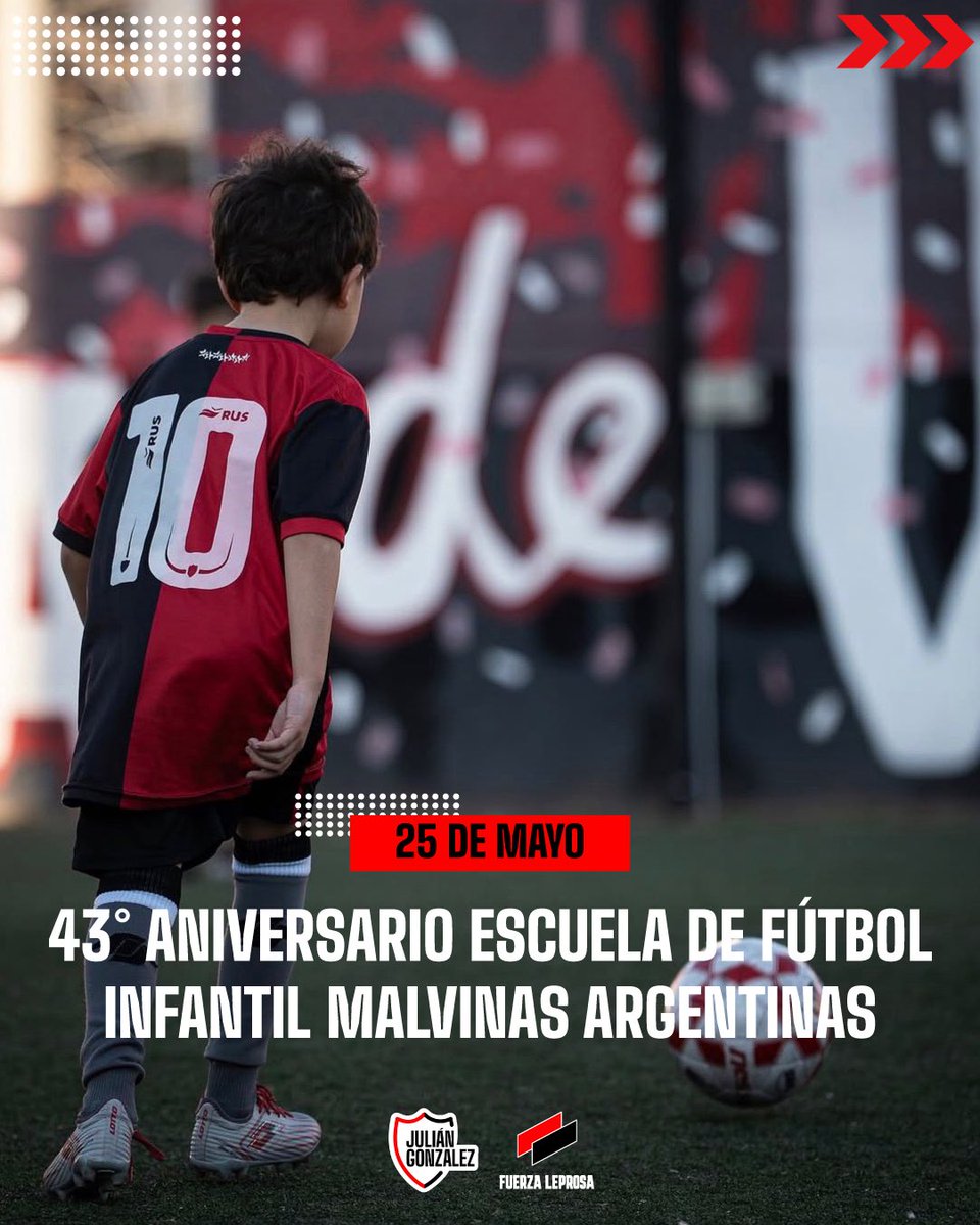GonzalezJuli78's tweet photo. La Escuela donde aprendemos a amar estos colores, a gritar los primeros goles y donde se forman nuestros futuros campeones y campeonas.

FELICES 43 AÑOS MALVINAS ❤️🖤 https://t.co/aM9RjXt8ZK
