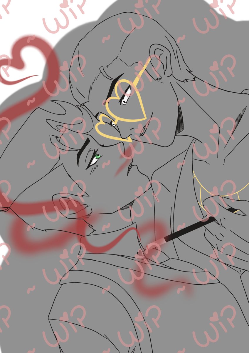 Ese_hachee's tweet photo. Que no se note que no sé que dibujar 🤣
#HazbinHotel #MothStatic #StaticMoth #HazbinhotelValentino #HazbinhotelVox #Valvox #Voxval #WIP https://t.co/FCWOzzxoid