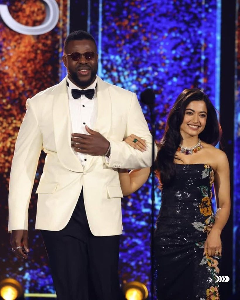 IIFA's tweet photo. From Indian cinema to Wakanda vibes! 🔥
Rashmika Mandanna x Winston Duke = the crossover we never expected!
#IIFAUtsavam #RashmikaMandanna #WinstonDuke #BlackPanther https://t.co/35s0gbqdCi