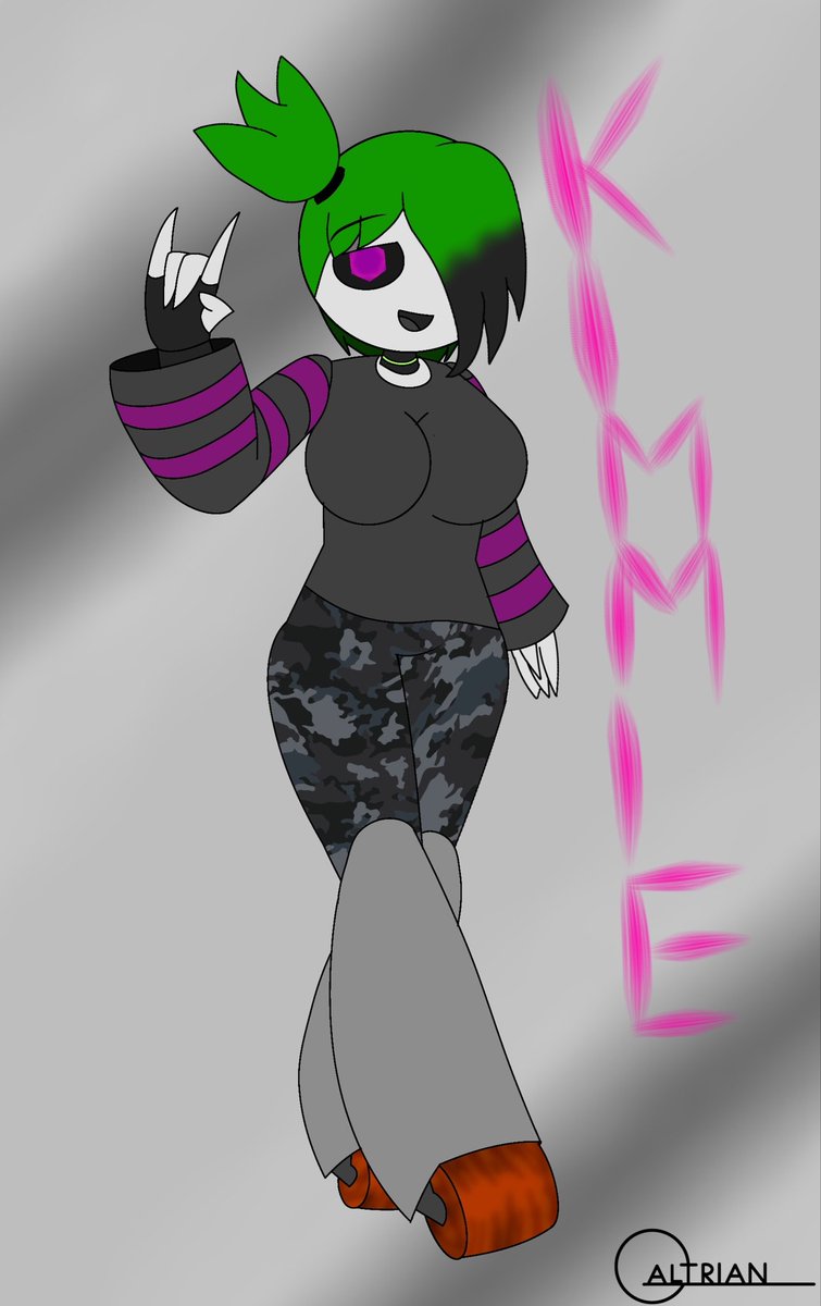 galtrian's tweet photo. ReBoot of a really old OC of mine, introducing Kimmie or Kim!

she's a punk rock fan who lives by doing deliveries while also trying to be a musician, she has a cool sister/cool cousine vibe making her a good company when you want to chill or relax. https://t.co/CZAD1Mu7cr