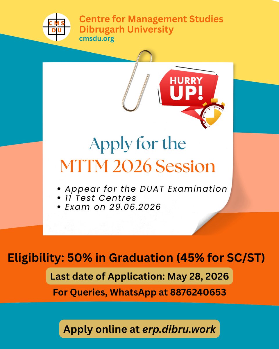 cmsdu's tweet photo. Hurry Up! Apply online at https://t.co/1v5mh46kAi https://t.co/maz7mLgTzy