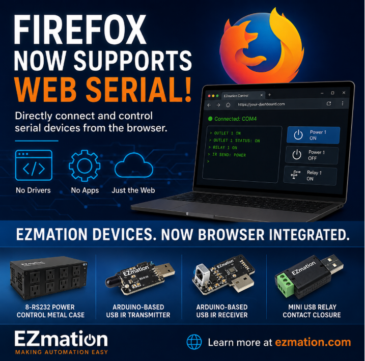 irblaster's tweet photo. Firefox recent web serial annoucement: https://t.co/OcSXeCvUVL  What it means for #Automation at https://t.co/bjzKKH9Cim https://t.co/xllQ3DFwzX