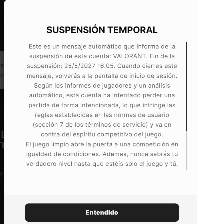 anoob3_0's tweet photo. Esto es una llamada de atención para ver si por favor me podrían revisar una partida en la cual me banearon 1 año entero, el contexto de la partida es que había un jugador ( VIT RobertHood#G63 ) el cual estaba troleando a propósito ya que la reyna de nuestro equipo le dijo de modo de broma que instalockeó ya que es cierto porque fue a mi el que me quitó el chamber instalockeando, seguido de esto este jugador procede a decir "ggs good luck wihtout me, im trolling", hay que ser sinceros y es que la anterior partida de esta fue nuestro rank up el cual nos costó muchísimo conseguir y estabamos con ganas de ganar por lo que obviamente  nos molestó a mi y a mi duo. aunque a mí bastante más. En la tercera ronda el chamber al quedarse afk manteniendo la W cogió la spike, y yo como obviamente quiero ganar lo maté a propósito para conseguir la spike, según Riot esto es intentar perder una partida de forma intencionada, lo cual no hay que darle muchas vueltas y darse cuenta de que lo último que quería hacer en esa partida era perder.  Me han baneado mi main 1 año entero, al cual llevo jugando casi 3 años y tengo metido +350 euros, me parece injusto y me destroza el baneo tan longevo, me gustaría que esto tenga repercusión y que a lo mejor con suerte me quiten el ban. Aquí adjunto lo que pasó en la ronda.
https://t.co/9dpBnAVuWq