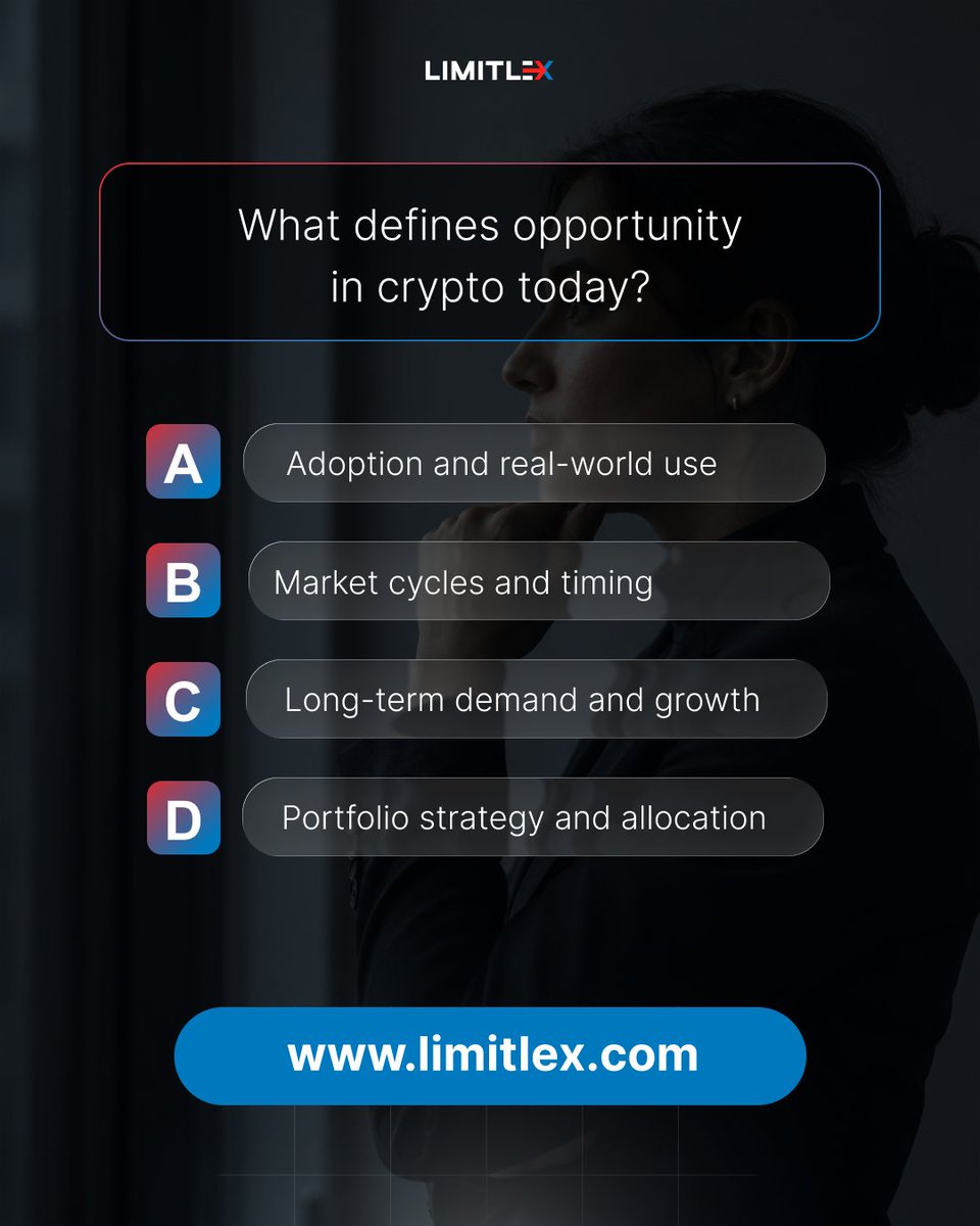 LimitlexInfo's tweet photo. The way opportunities are formed in the crypto market is changing.
It’s no longer just about being early. It’s about understanding what’s driving the market now.
Positioning > timing.

Vote 👇 https://t.co/qBTzAm6o7w