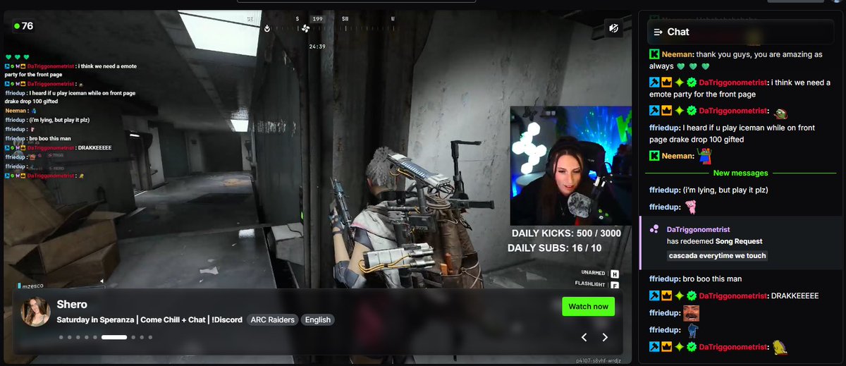 SheroStreams's tweet photo. Thank you @kick for the front page love you have been showing me as of lately!! 💚 Even had Kick Staff hanging out a bit! https://t.co/UqRA3Dh2GO