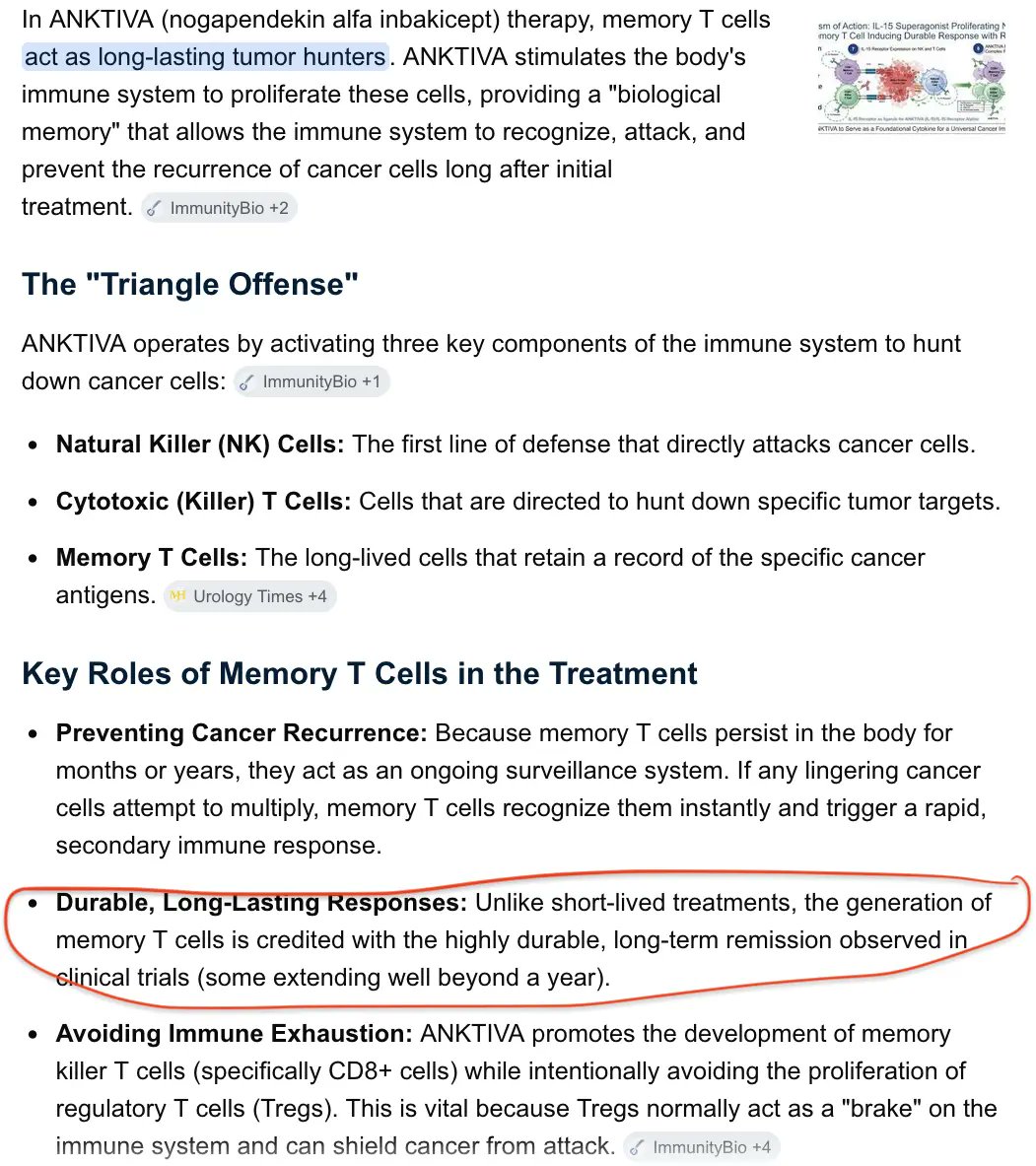 gainzalgo's tweet photo. $IBRX Most “NK cell therapies” fail because they don’t create memory T cells, meaning the immune system never truly remembers or eliminates the cancer long term.
That’s why Patrick Soon-Shiong keeps emphasizing the “triangle offense” approach, stimulating memory T cells may be the real key to durable cancer cures. The deeper I dig, the more I realize how far ahead PSS is thinking.