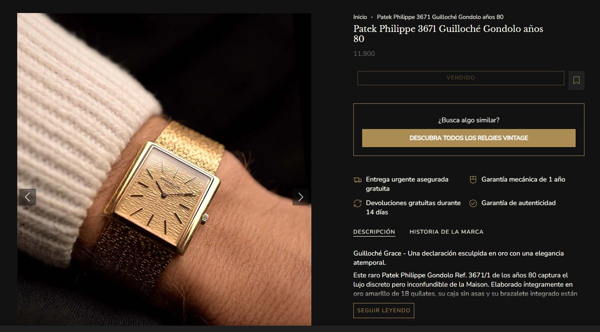 Sr_Donze's tweet photo. Yo creo haber identificado un Patek Philippe 3671 Guilloché Gondolo de unos 12.000 euros https://t.co/XJFNfCVzGW
