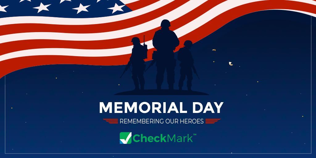 CheckMark_Inc's tweet photo. This Memorial Day, we pause to honor and remember those who gave everything. At CheckMark, we are grateful for their service and the freedoms we enjoy because of them. #MemorialDay https://t.co/cd9dSr8olx